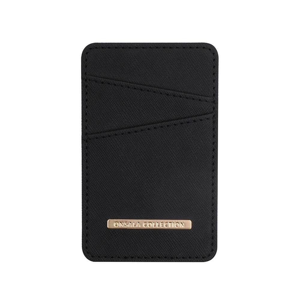 Onsala Collection korthållare Universal 2 Kortplatser - Svart Saffiano