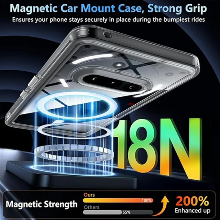 A-One Brand - Nothing Phone (3a) Mobilskal MagSafe Anti Drop - Transparent