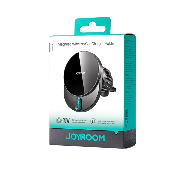 Joyroom - Joyroom MagSafe Bilhållare Med Trådlös Laddning 15W - Svart