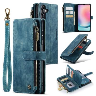CASEME Galaxy A24 4G Plånboksfodral C30 Zipper - Blå