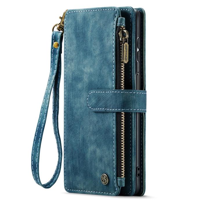 Caseme - CASEME Galaxy A24 4G Plånboksfodral C30 Zipper - Blå