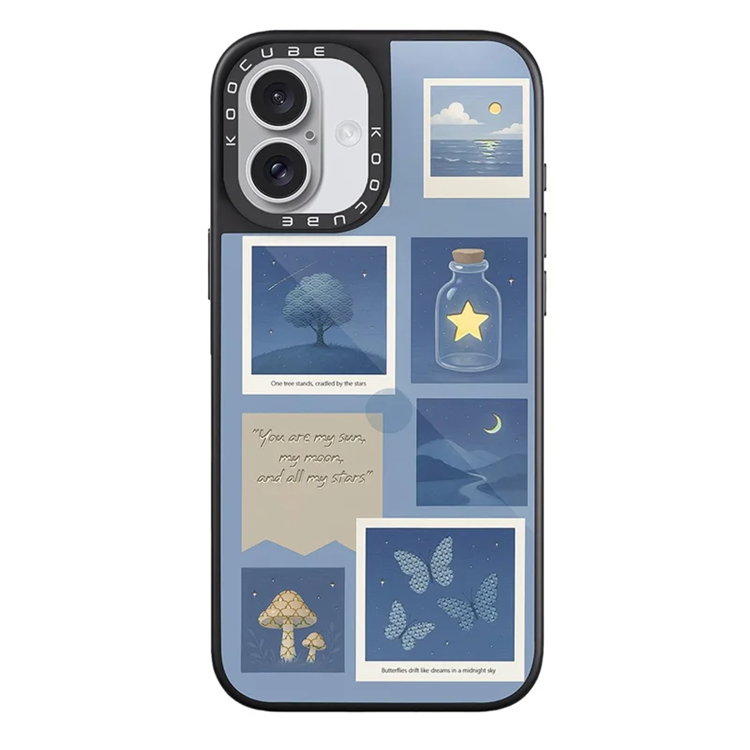 iPhone 16 Plus Mobilskal MagSafe Aluminium Silikon (Style D) | 2353 | AlltMobil