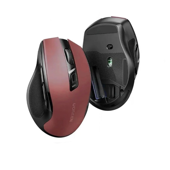 Ugreen - Ugreen Optisk Trådlös USB-Mus 2.4GHz 4000 DPI MU006 - Röd