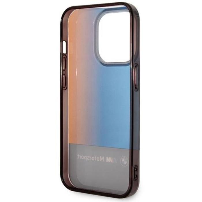 UTGATT1 - BMW iPhone 14 Pro Max Mobilskal Half Tricolor - Svart
