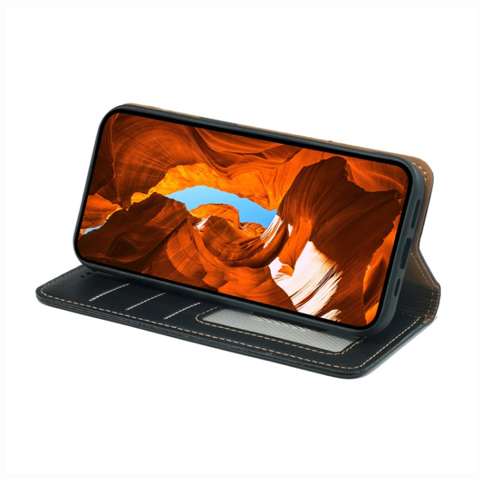 A-One Brand - OnePlus 15 Plånboksfodral RFID Blocking Closure Läder - Svart