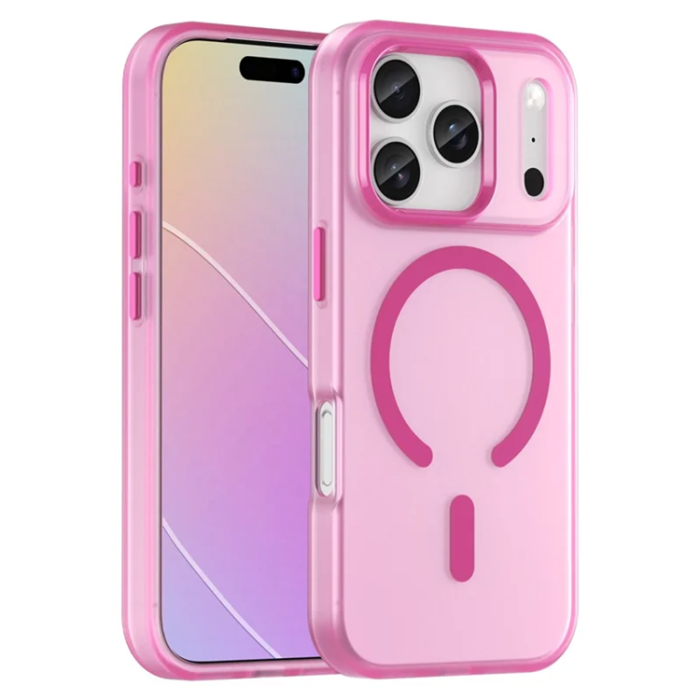 A-One Brand - iPhone 17 Pro Mobilskal MagSafe Matte Translucent - Rosa