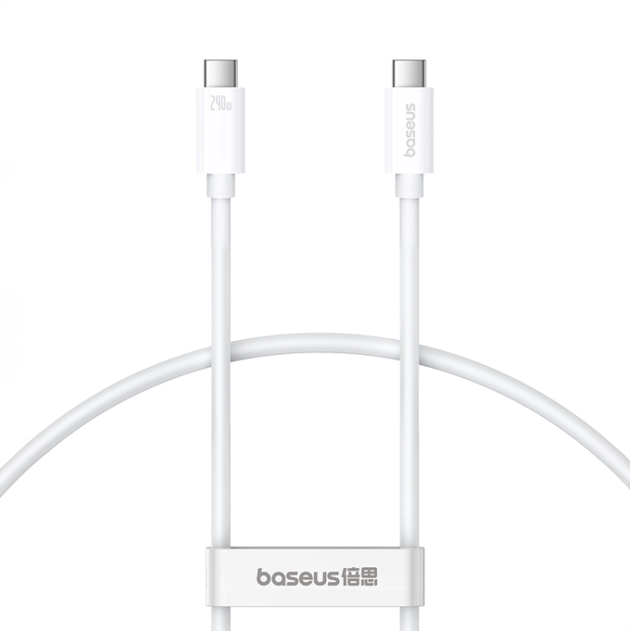 BASEUS - Baseus USB-C till USB-C 240W 1.8m Kabel USB4 Superior 2 - Vit