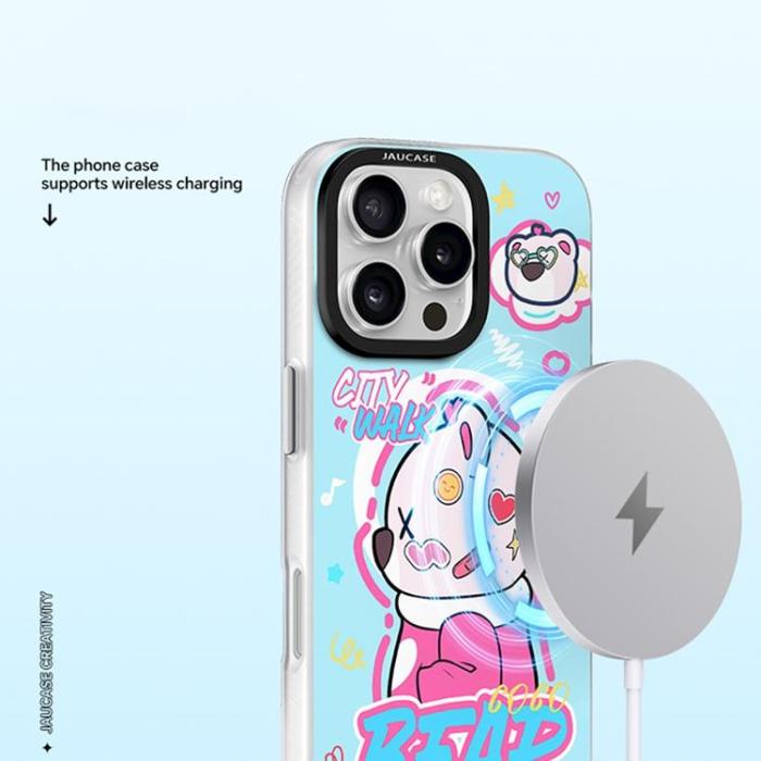 JAUCASE - JAUCASE iPhone 16 Pro Max Mobilskal MagSafe - City Walk Bear