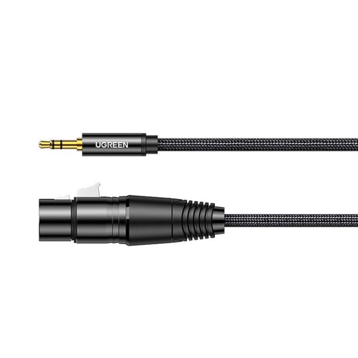 Ugreen - Ugreen Audio Kabel 3.5mm Mini Jack Male Till XLR Female 1m - Svart