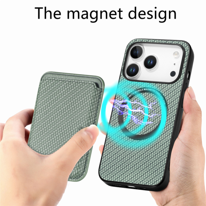 A-One Brand - iPhone 17 Pro Mobilskal Detachable Korthållare - Grön