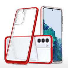 OEM - Galaxy S23 Skal Clear 3in1 - Röd