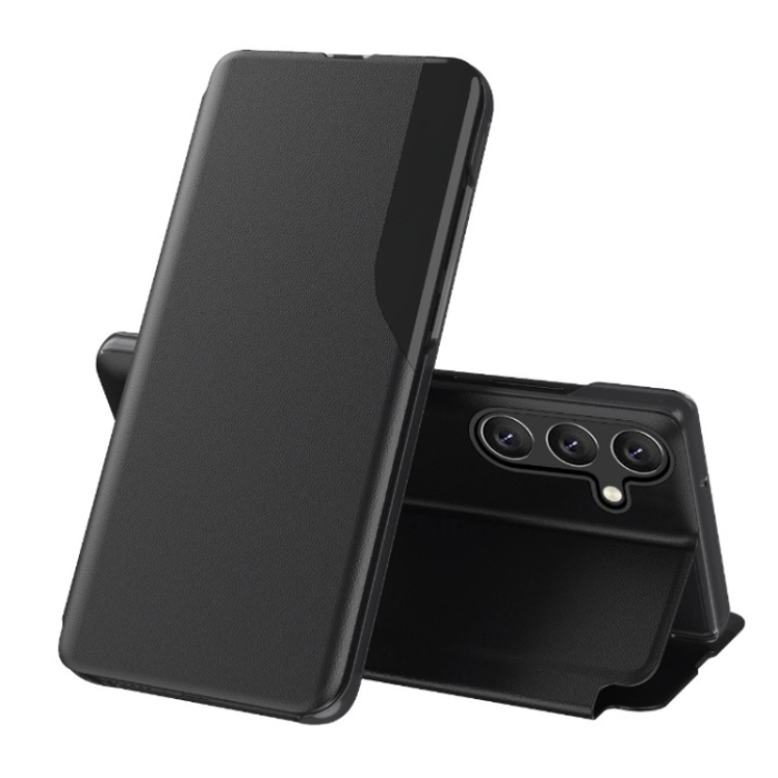 OEM - Galaxy A36 Fodral Eco Läder View Elegant Flap - Svart