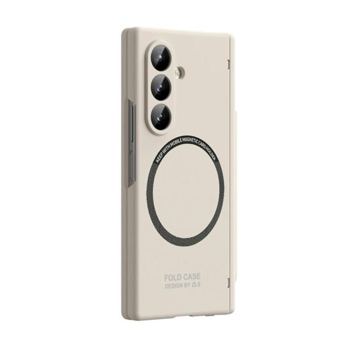 A-One Brand - Mobilskal För Galaxy Z Fold 8 MagSafe med Stylus - Beige