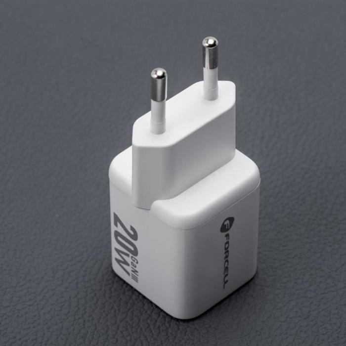 Forcell - Forcell Mini Snabbladdare 20W USB-C/USB-A GaN III QC4.0 PD