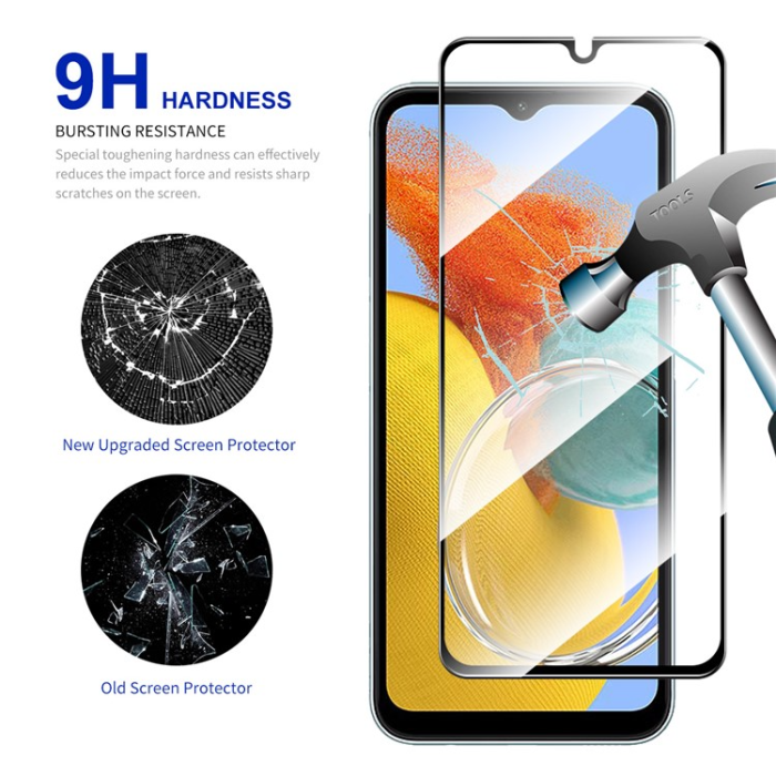 Boom of Sweden - [2-PACK] Galaxy A23 4G/5G Härdat Glas Skärmskydd - Svart