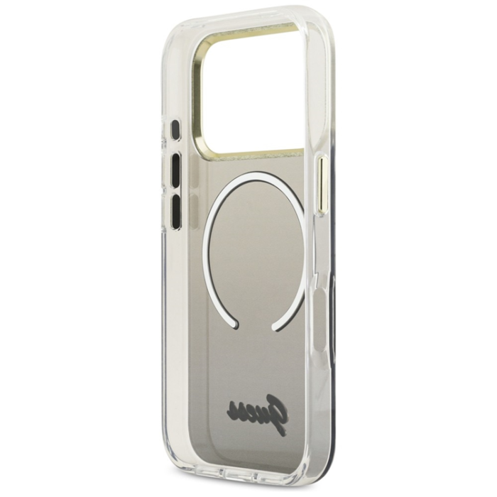 Guess - Guess Mobilskal För iPhone 17 Pro Max MagSafe IML Gradient Script Metal - Svart