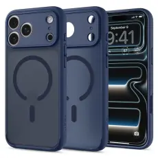Spigen - Spigen Mobilskal F&ouml;r iPhone 18 Pro/17 Pro Magsafe Ultra Hybrid - Frost Djupbl&aring;