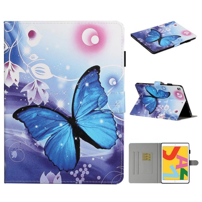 OEM - iPad 10.2 (2021/2020/2019) / Air 3 10.5 (2019) Fodral - Blå Butterfly