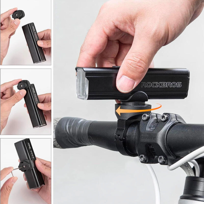 Rockbros - Rockbros Främre cykelljus 1000 lm - Svart