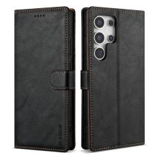 OEM - N.BEKUS Samsung Galaxy S26 Ultra Pl&aring;nboksfodral Konstl&auml;der - Svart
