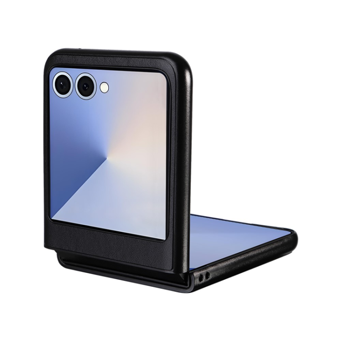 A-One Brand - Galaxy Z Flip 7 Mobilskal PU Läder Protective - Svart
