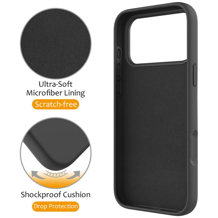A-One Brand - iPhone 17 Pro Mobiskal MagSafe Kickstand PC + Silikon - Svartgrå