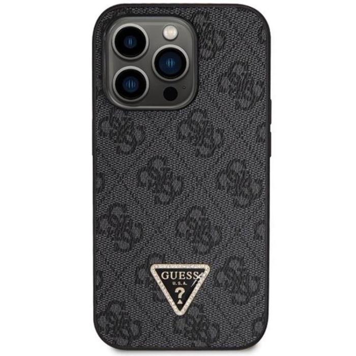Guess - Guess iPhone 14 Pro Mobilskal Crossbody Metall Logo - Svart