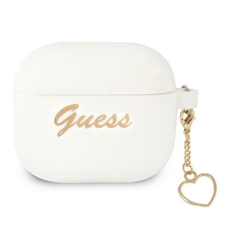 Guess Silicone Heart Charm Collection Skal Airpods 3 - Vit | 2353 | AlltMobil