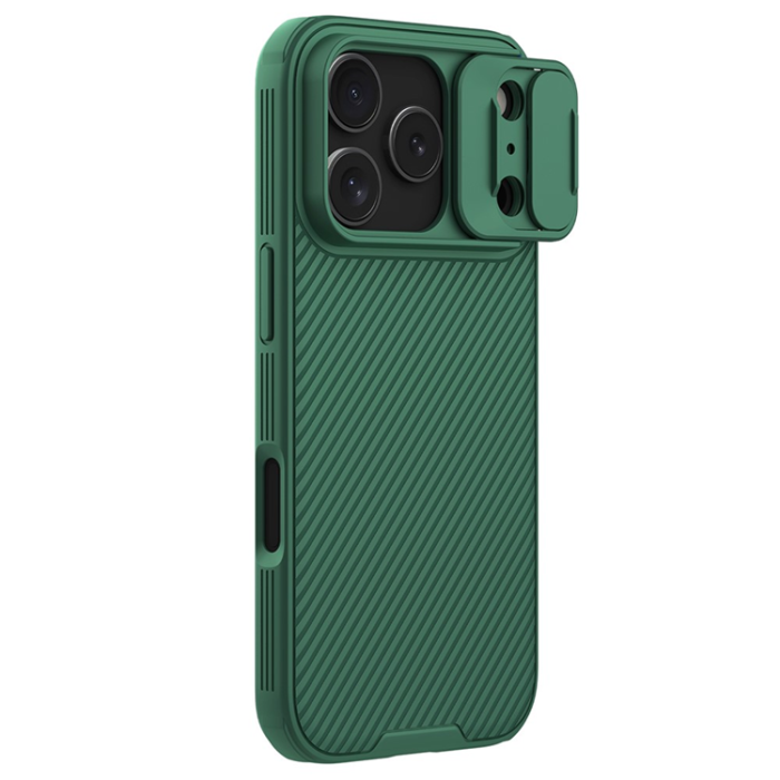 Nillkin - NILLKIN iPhone 17 Pro Mobilskal Slide Kamera Lid - Grön