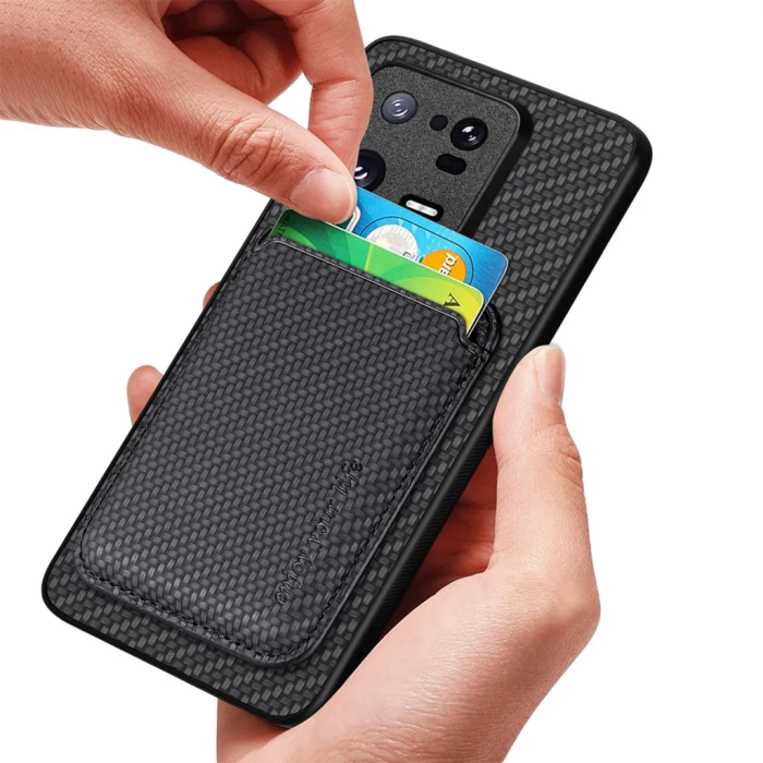 Taltech - Xiaomi 13 Pro 5G Mobilskal Korthållare Detachable - Svart
