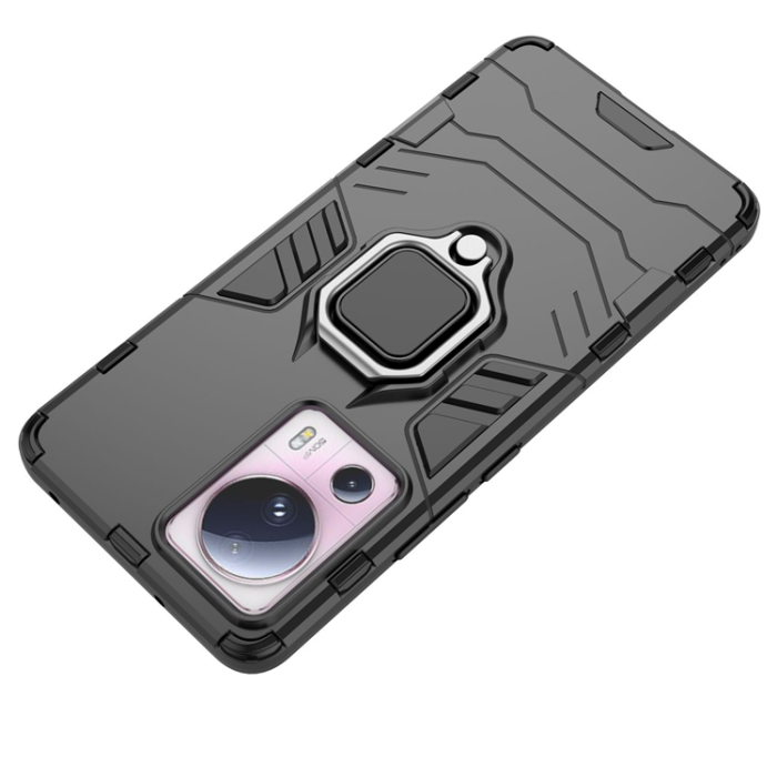 OEM - Xiaomi 13 Lite Mobilskal Ring Armor Magnetic Hållare - Svart