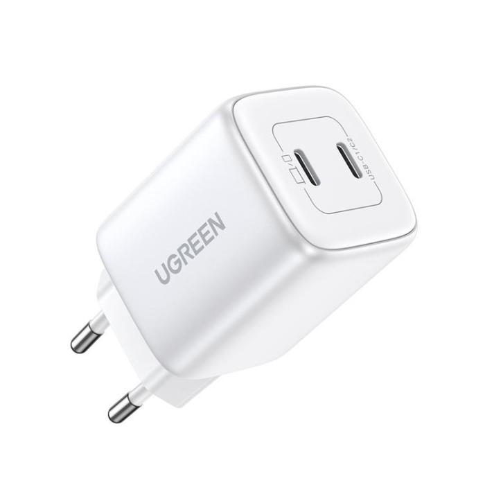 Ugreen - Ugreen GaN Väggladdare 2 x USB-C 45W PD - Vit