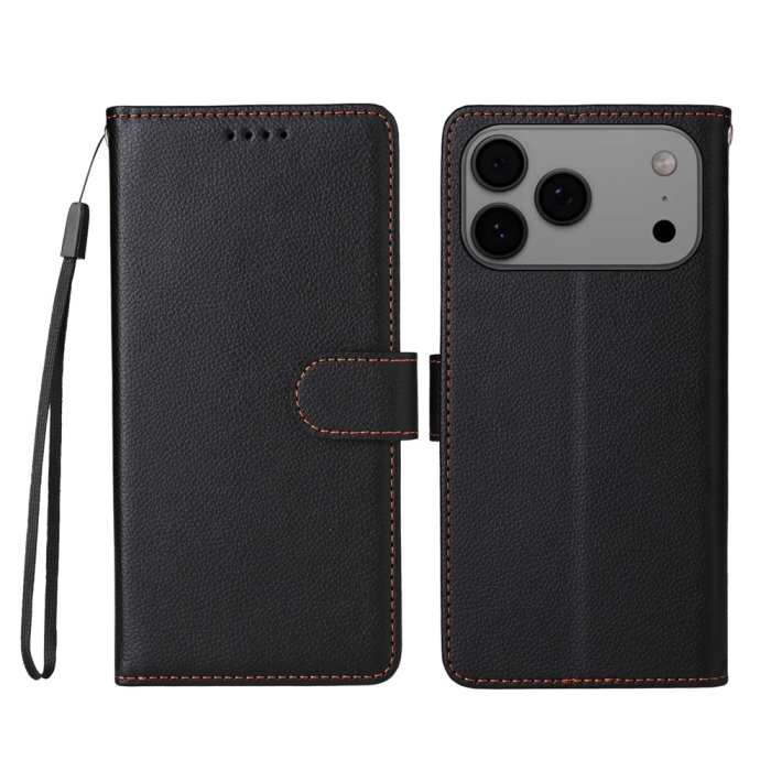 A-One Brand - iPhone 17 Pro Max Plånboksfodral RFID Blocking med Handledsrem
