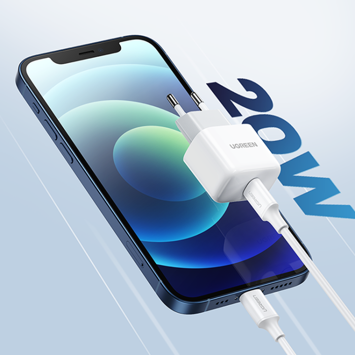 UTGATT1 - Ugreen PD Small Väggladdare USB-C 20W - Vit