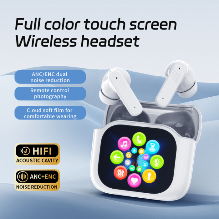 A-One Brand - TWS Trådlösa Bluetooth-Hörlurar In-Ear HD Touch Screen Laddningsfodral LX-50