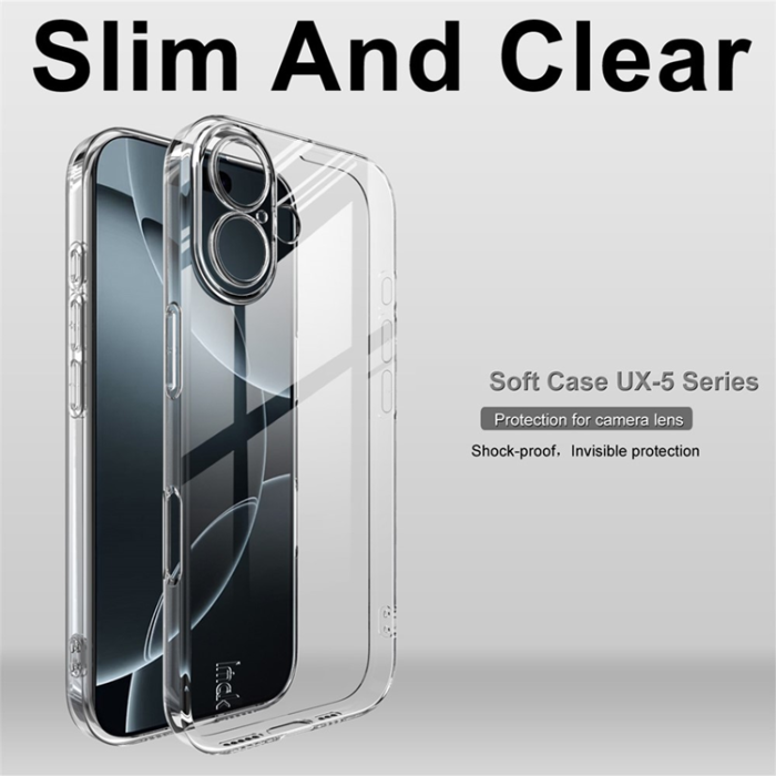 Imak - IMAK iPhone 17 Mobilskal Shockproof TPU UX-5 - Clear
