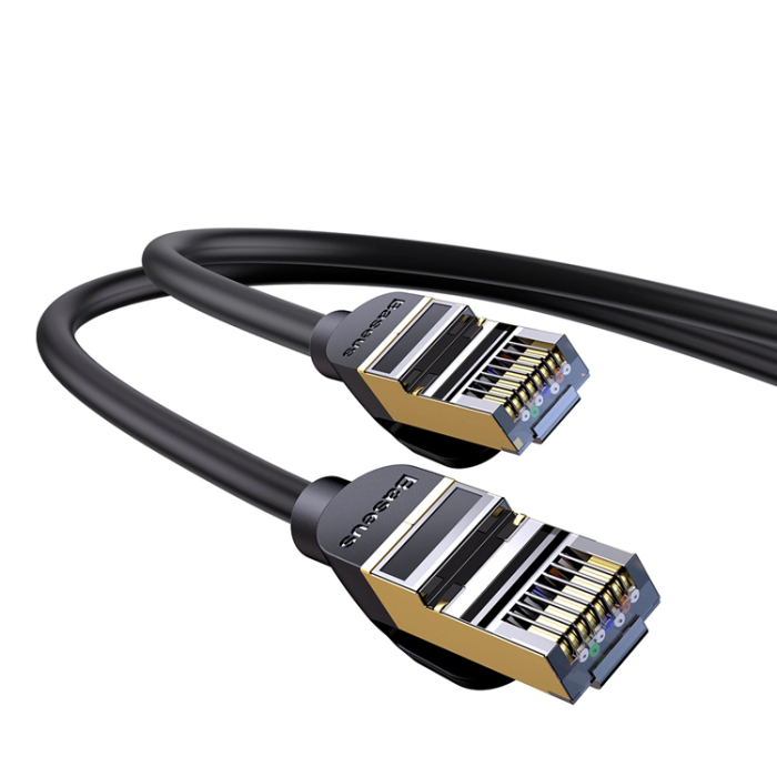 BASEUS - Baseus Nätverkskabel RJ45 Cat 7 10Gbps 5 m - Svart
