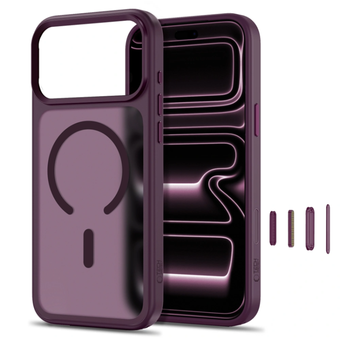 Tech-Protect - Tech-Protect Mobilskal För iPhone 18 Pro Magsafe Magmat - Matte Burgundy