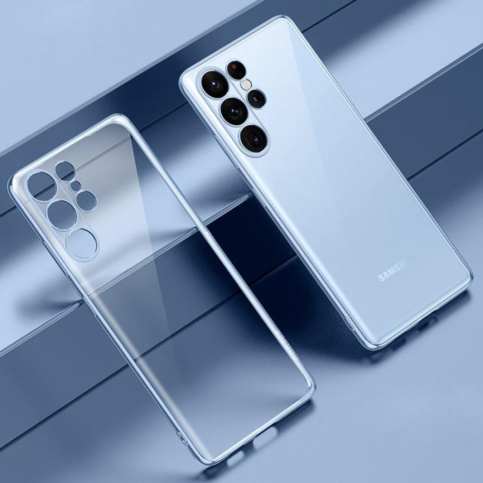 SULADA - SULADA TPU Mobilskal för Galaxy S23 Ultra, Klar - Blå