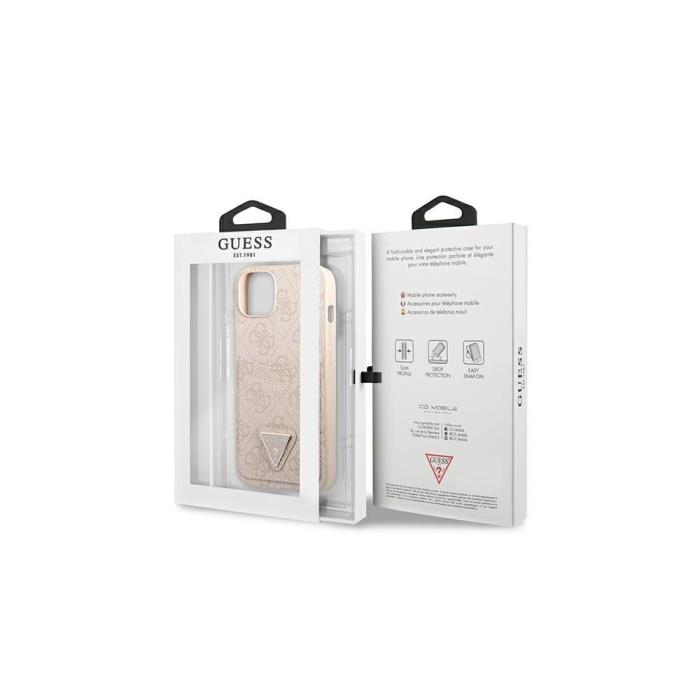 OEM - iPhone 13 Pro Max Rosa Hårt Skal med Kortplats - Triangle Logo