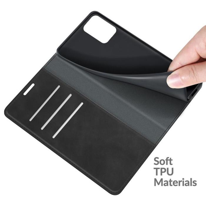 A-One Brand - Skin Touch Läder Fodral Xiaomi 11T / 11T Pro - Svart