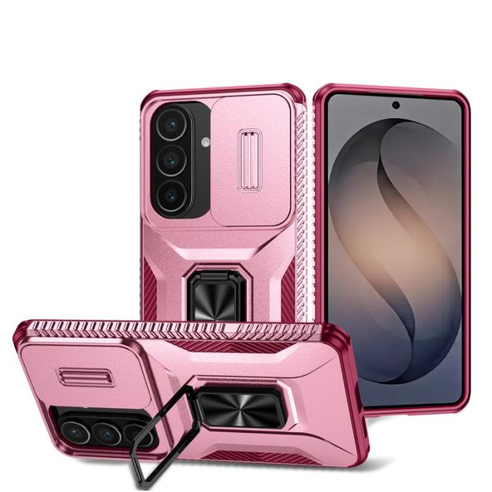 OEM - Mobilskal för Samsung Galaxy S26 Camshield Kickstand TPU + PC - Rosa