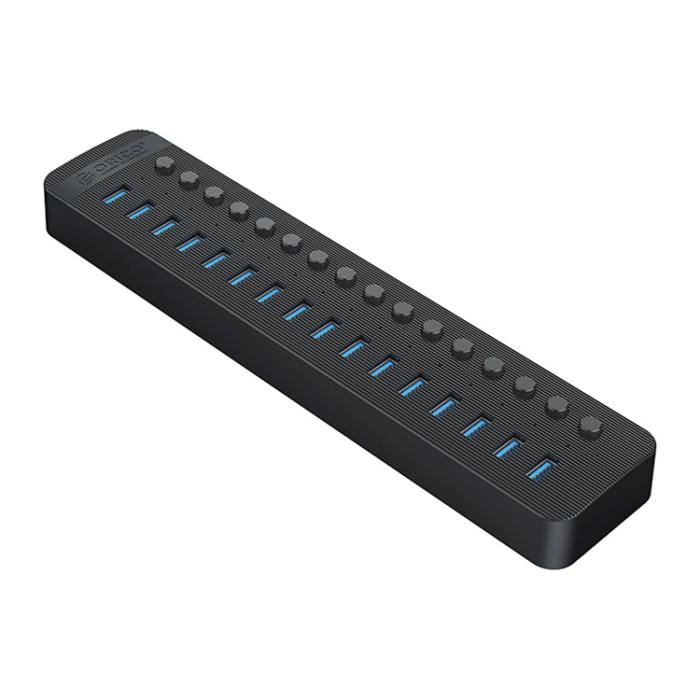 ORICO - Orico Hubb 16xUSB-A 3.0 med Strömbrytare - Svart