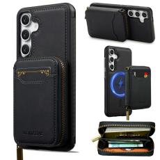 LC.imeeke - LC.IMEEKE Pl&aring;nboksfodral f&ouml;r Samsung Galaxy S26 Magnetiskt PC + TPU - Svart