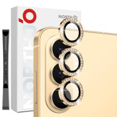 NORTHJO - NORTHJO Sk&auml;rmskydd f&ouml;r Samsung Galaxy S26 Kameraskydd Tempererat glas - Guld