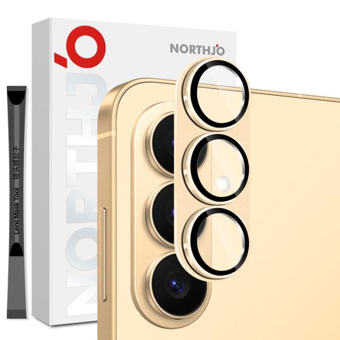 NORTHJO - NORTHJO Skärmskydd för Samsung Galaxy S26 Kameraskydd Tempererat Glas - Guld