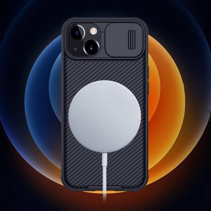 UTGATT1 - Nillkin iPhone 13 Skal MagSafe CamShield Pro Magnetic Armored - Svart