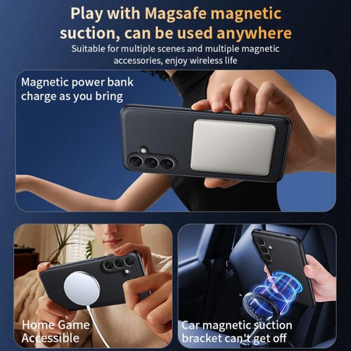 OEM - Mobilskal för Samsung Galaxy S26 Magnetiskt Konstläder TPU + PC - Brun