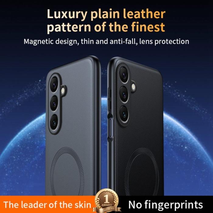 OEM - Mobilskal för Samsung Galaxy S26 Magnetiskt Konstläder TPU + PC - Brun