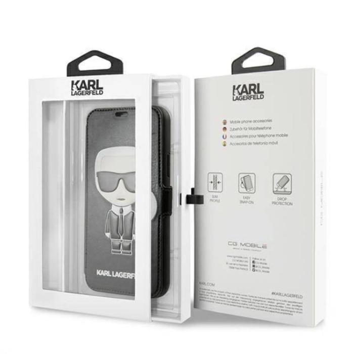 UTGATT1 - Karl Lagerfeld iPhone 11 Pro Max Plånboksfodral Full Body - Svart